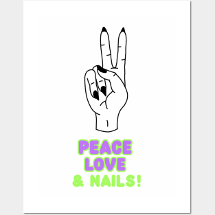 Peace Love and Nails Nail Tech Nail Love Posters and Art